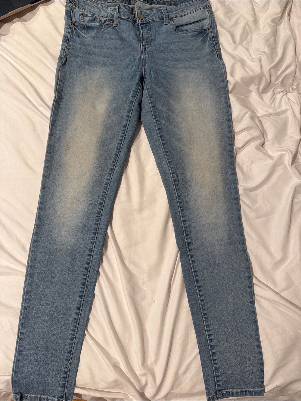 Tall Light Wash Women’s Skinny Jeans - Blue - Picture 1 of 3
